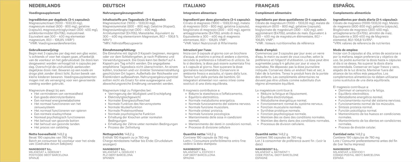 Magnesio para Energía y Sueño