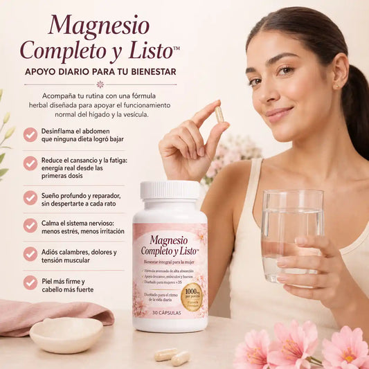Desinflama tu abdomen y recupera tu energía — Magnesio Completo y Listo™