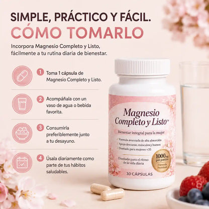 Desinflama tu abdomen y recupera tu energía — Magnesio Completo y Listo™