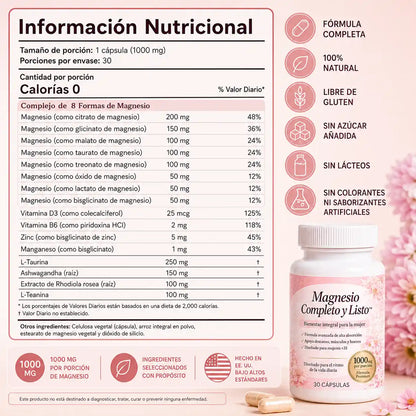 Desinflama tu abdomen y recupera tu energía — Magnesio Completo y Listo™